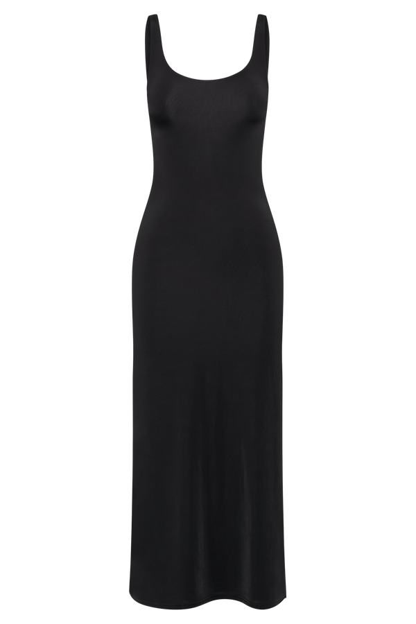 Augustine Slinky Scoop Midi Dress - Black - MESHKI UK