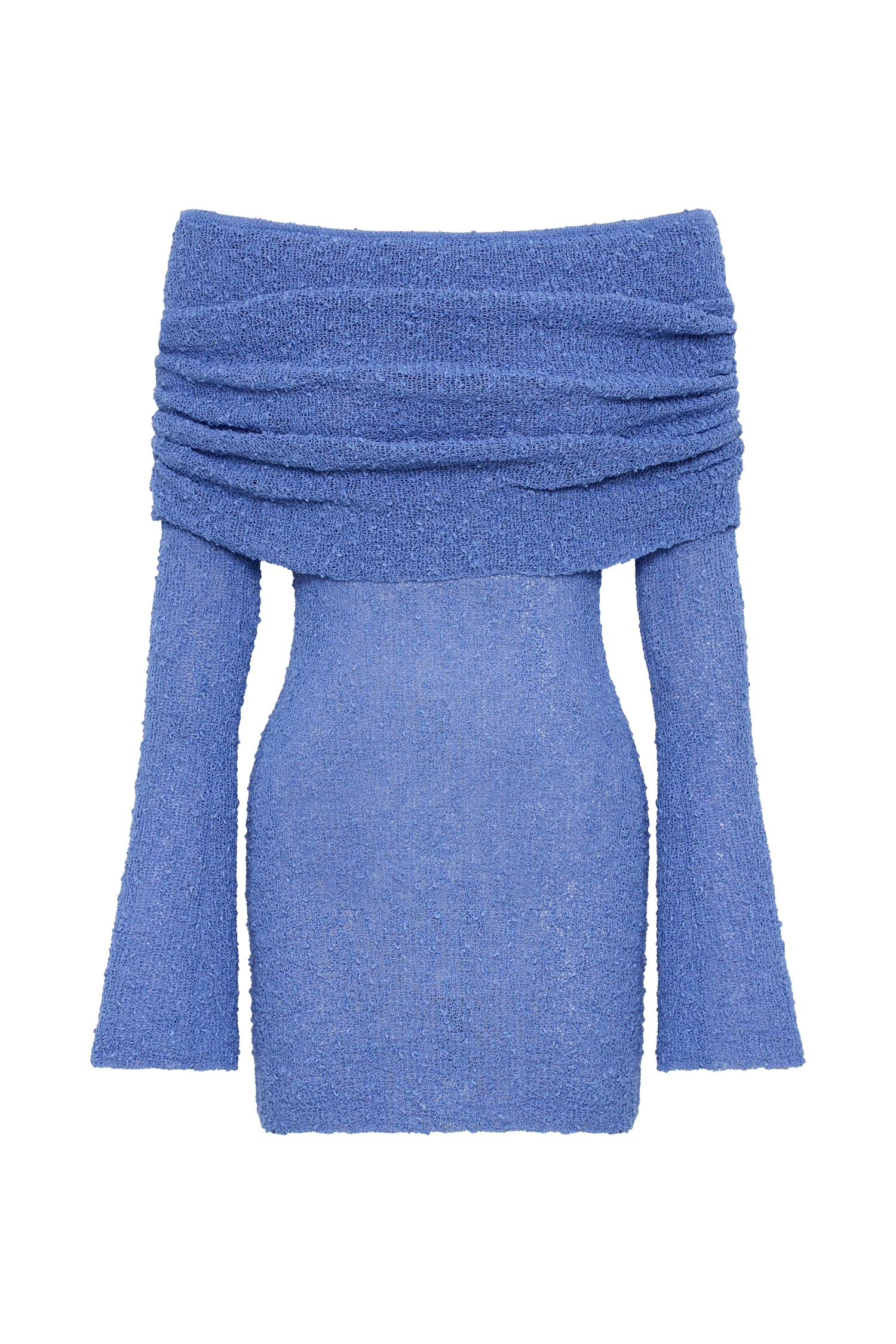 Marisol Off Shoulder Boucle Mini Dress - Periwinkle #9