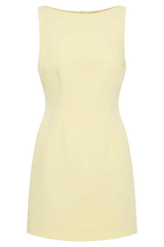 Angela Suiting Mini Dress - Lemon