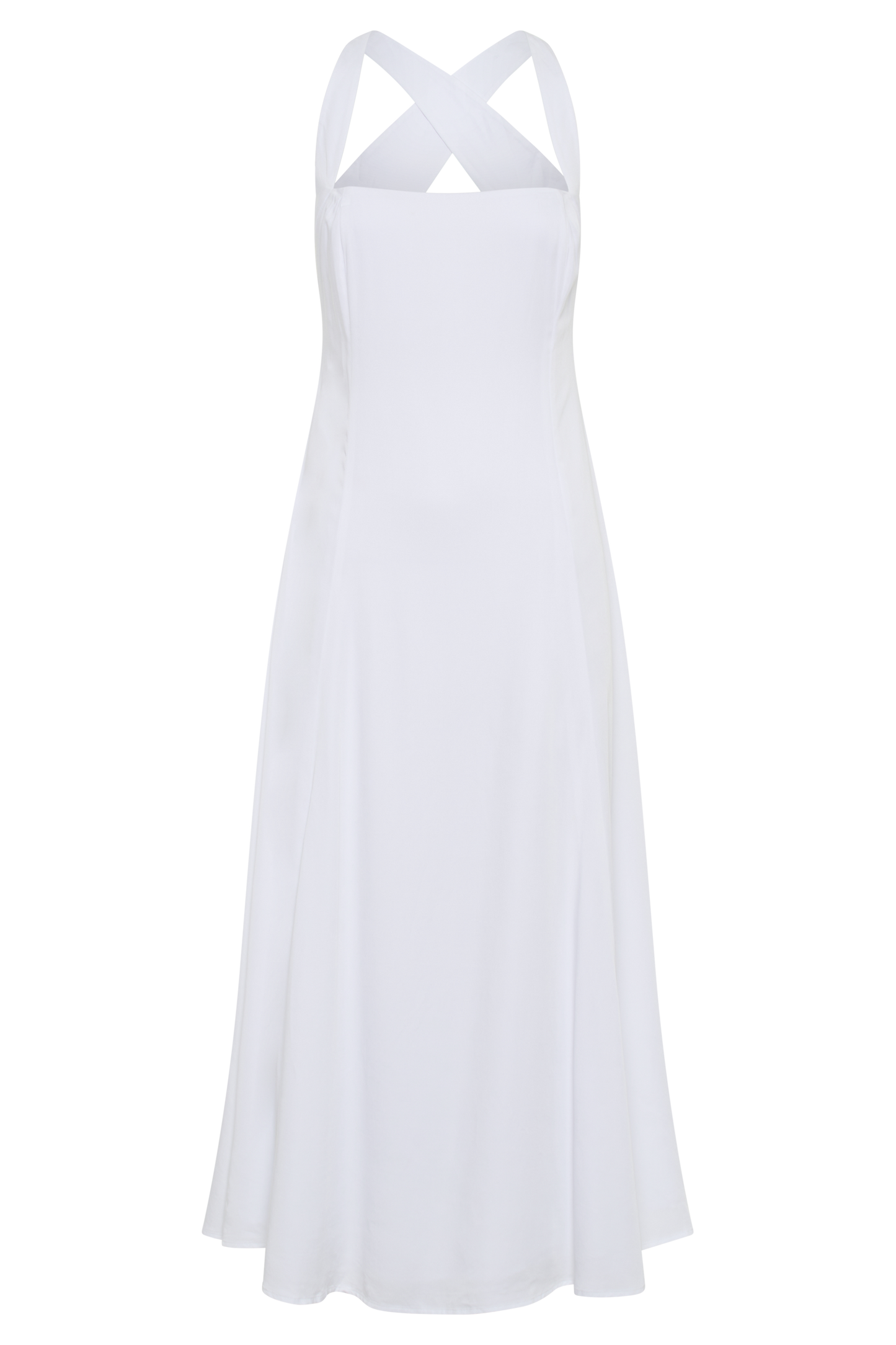 Carabella Cross Back Midi Dress - White