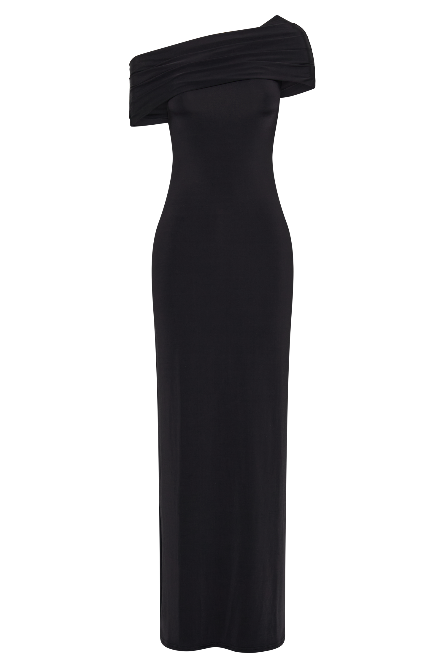 Cassandra Off Shoulder Slinky Maxi Dress - Black #6