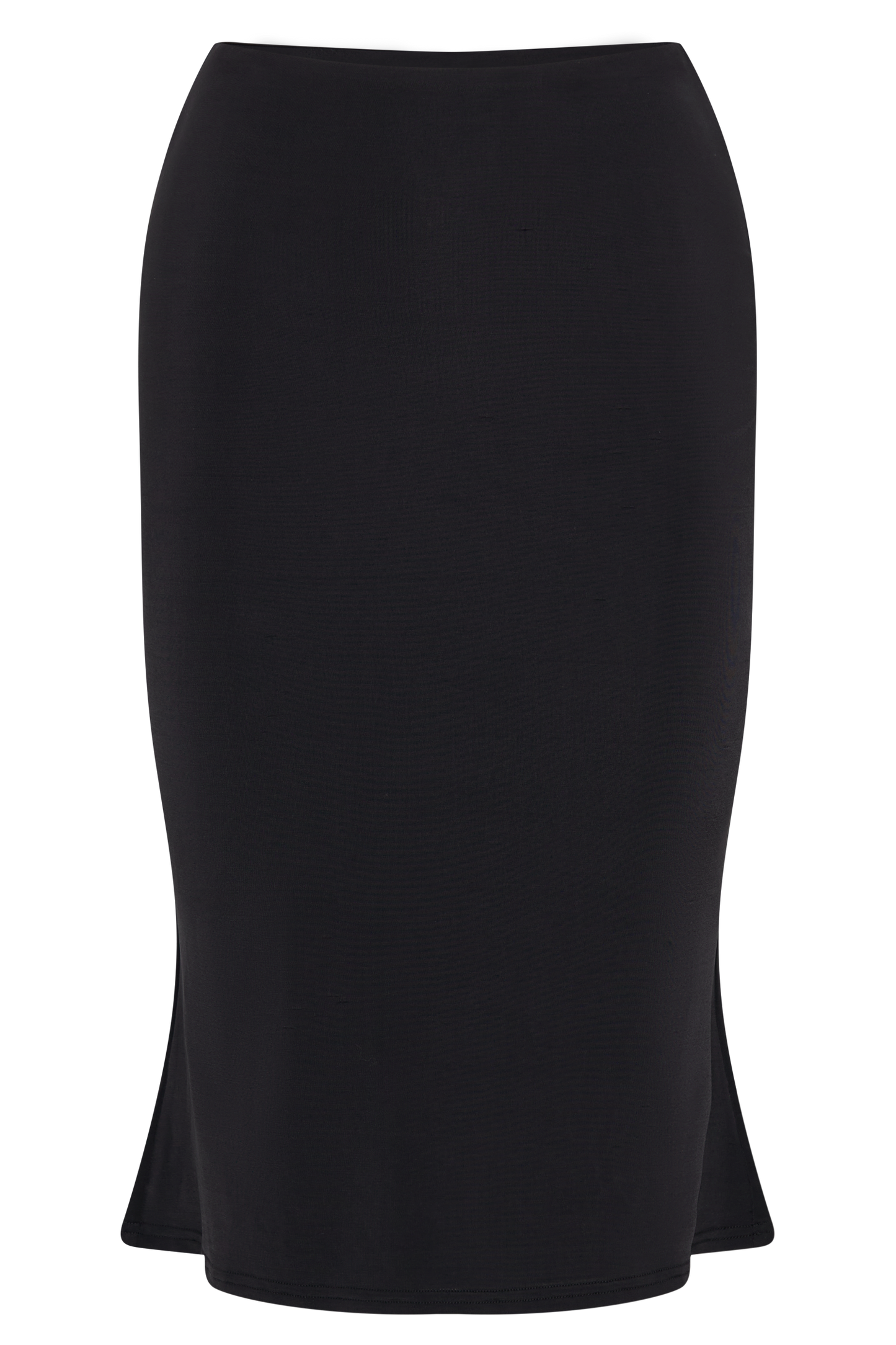 Mara Slinky Knee Length Skirt - Black