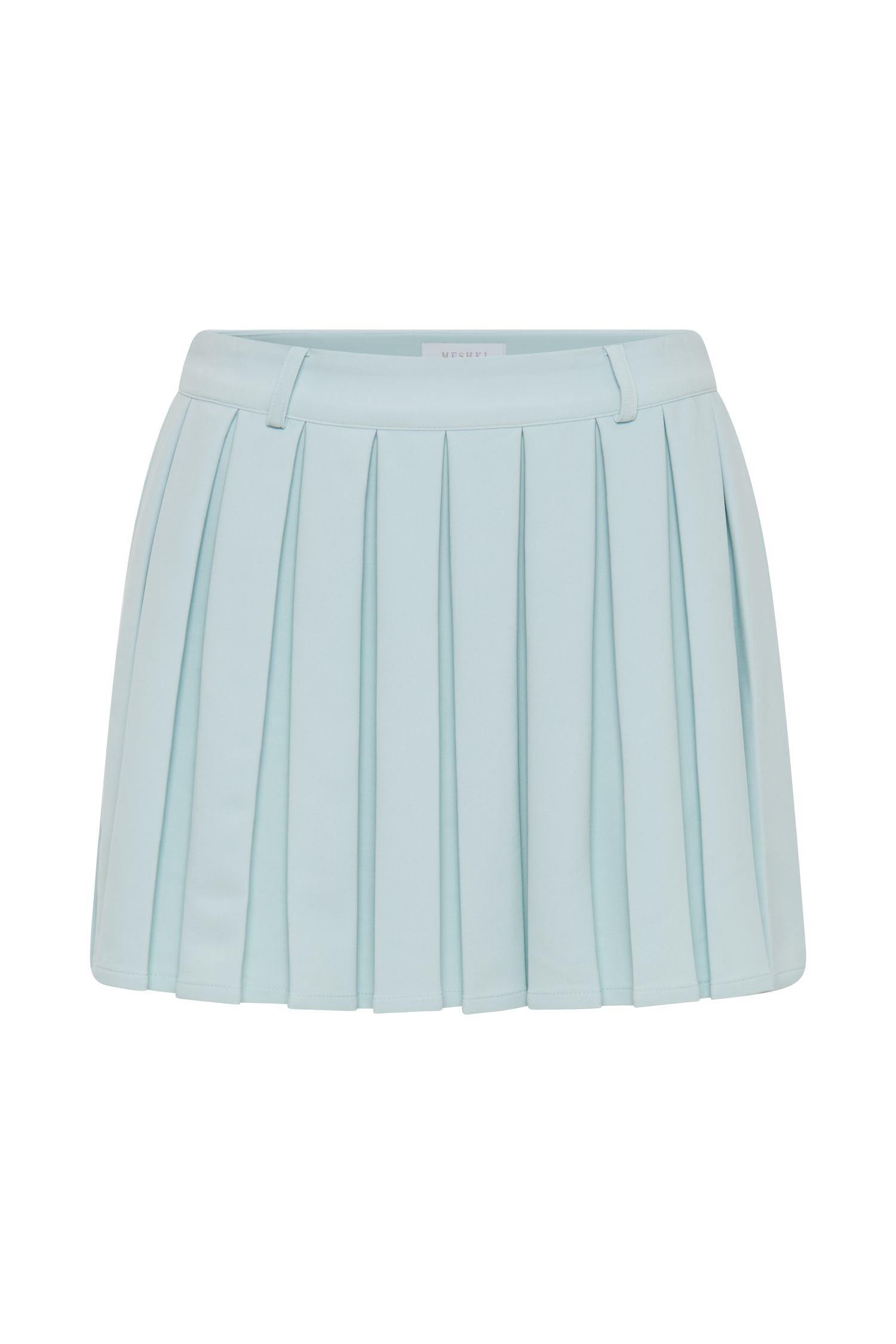 Mura Pleated Mini Skirt - Ice Blue #10