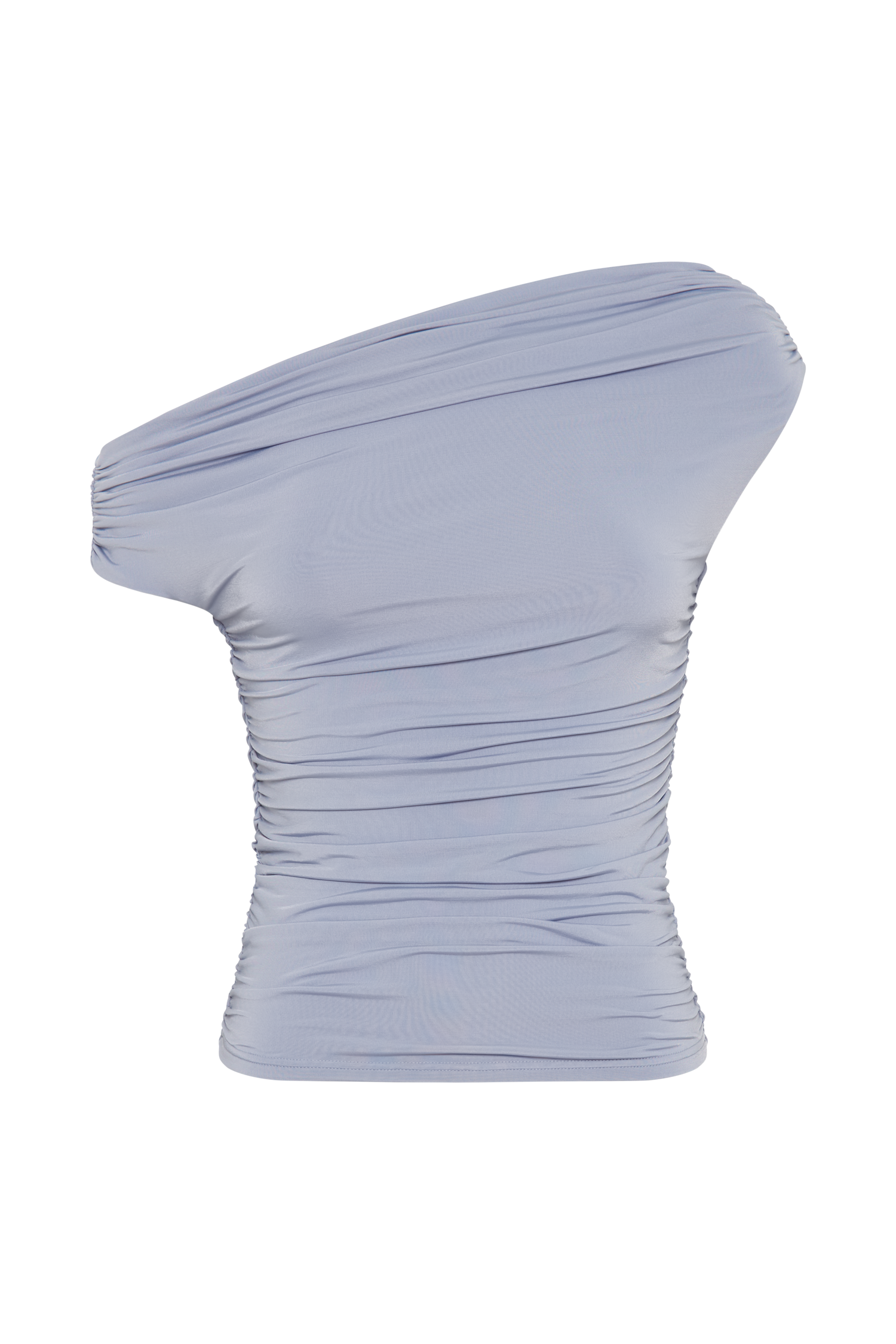 Alayna Slinky Ruched Top - Dusty Blue #7