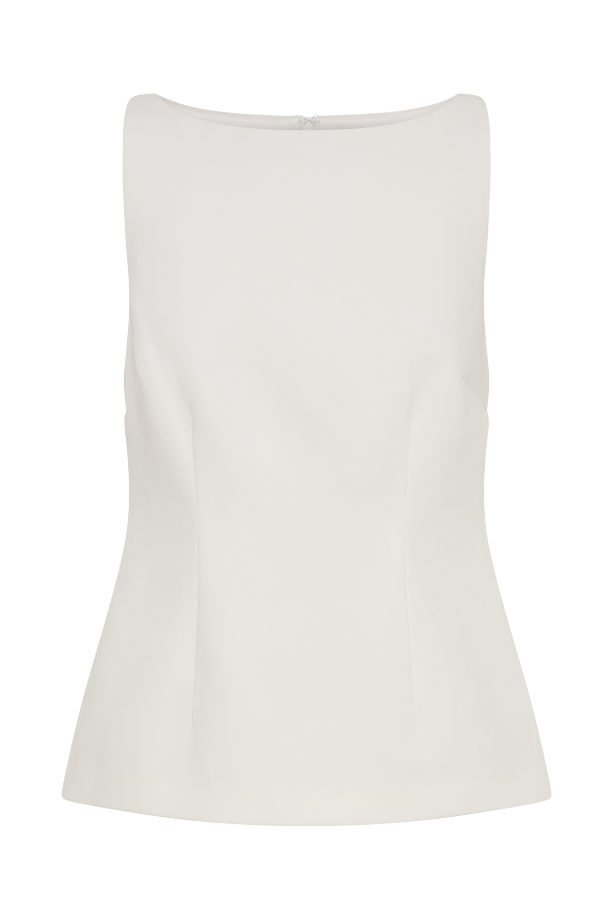 Angela Sleeveless Suiting Top - Ivory #7