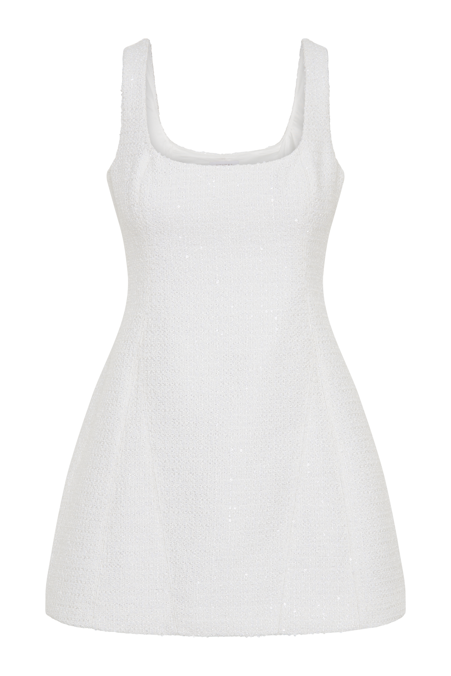 Beth Tweed Mini Dress - White #9