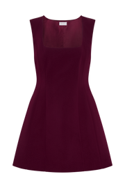 Lysandre Crepe Mini Dress - Plum