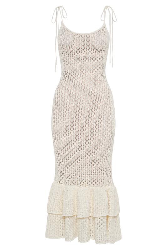 Bianca Knit Midi Dress - Ivory