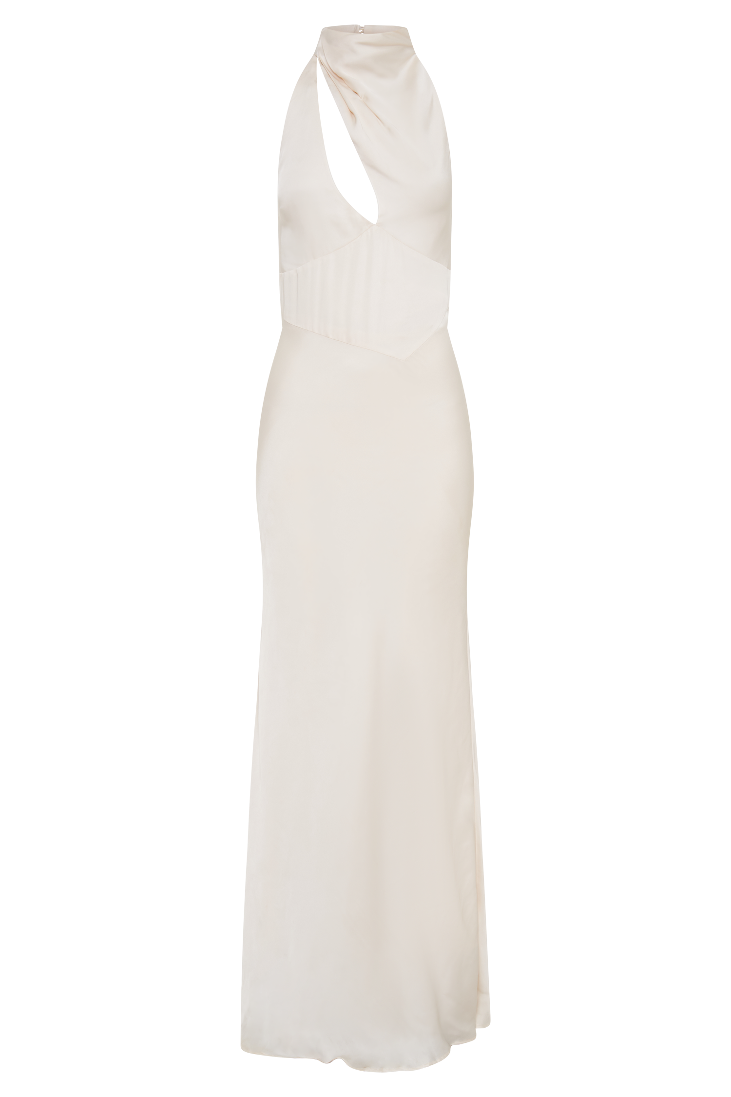 Belladonna Satin Halter Maxi Dress - Ivory #10