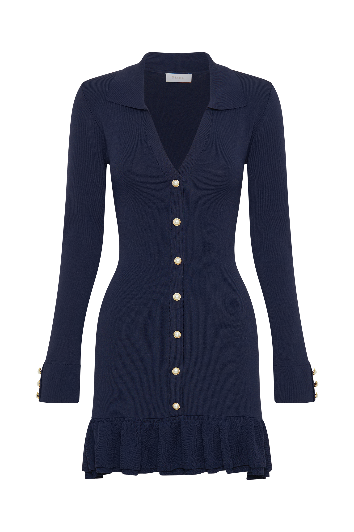 Pareesa Frill Mini Dress - Navy #8