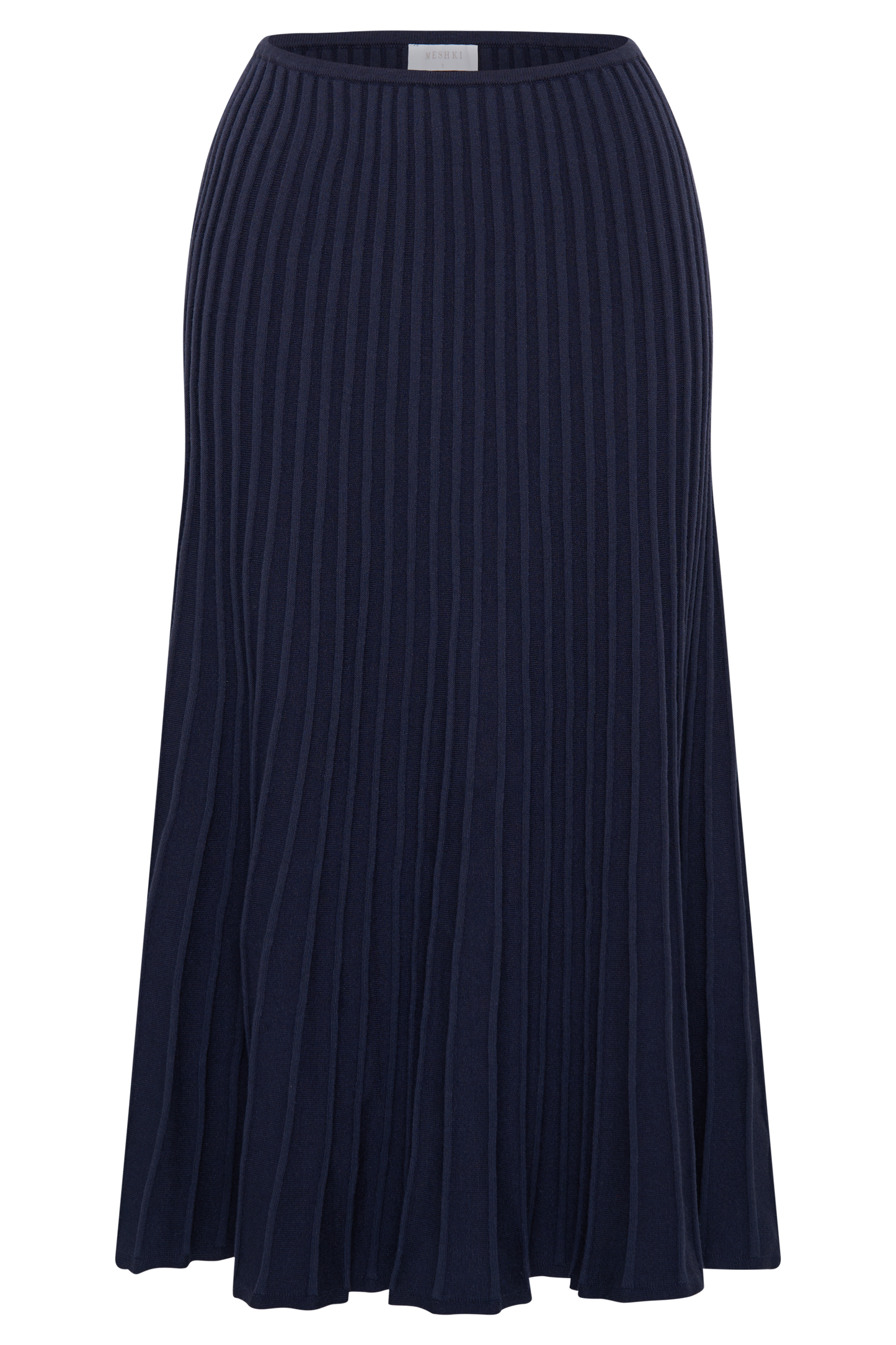 Jolene Rib Knit Midi Skirt - Navy