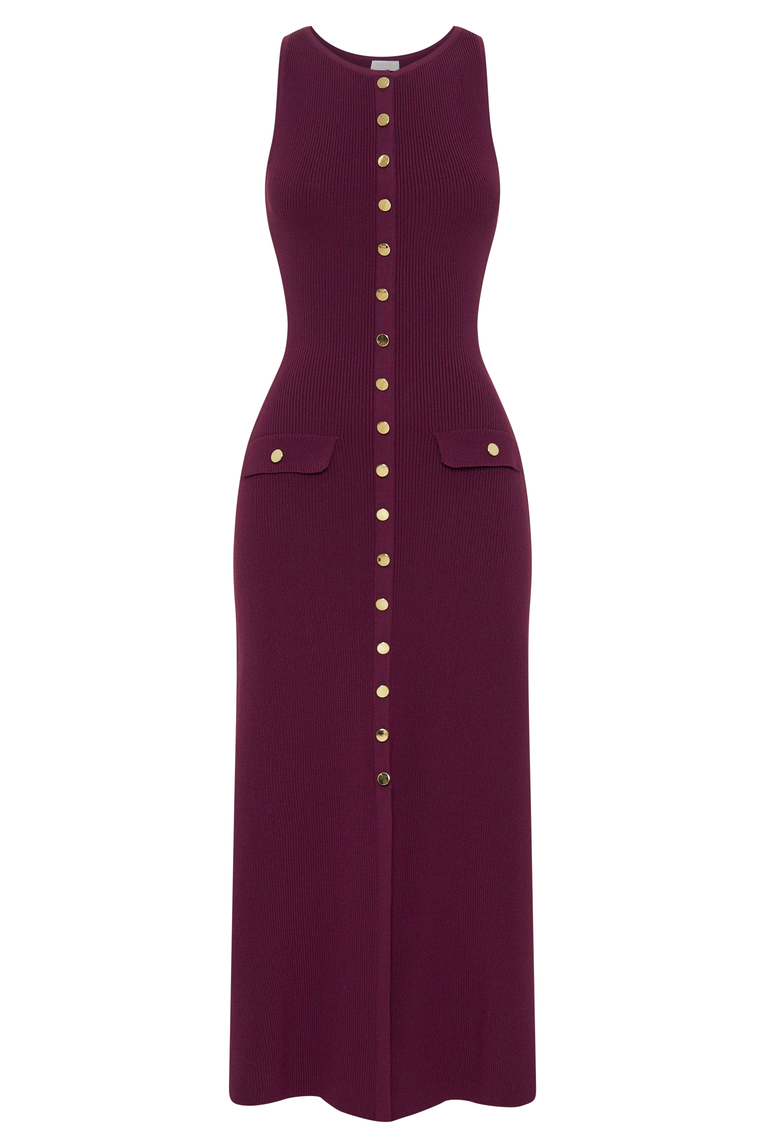 Sawyer Sleeveless Buttoned Maxi Dress - Plum #7