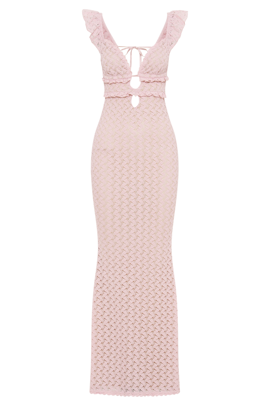 Ezra Lace Maxi Dress - Powder Pink