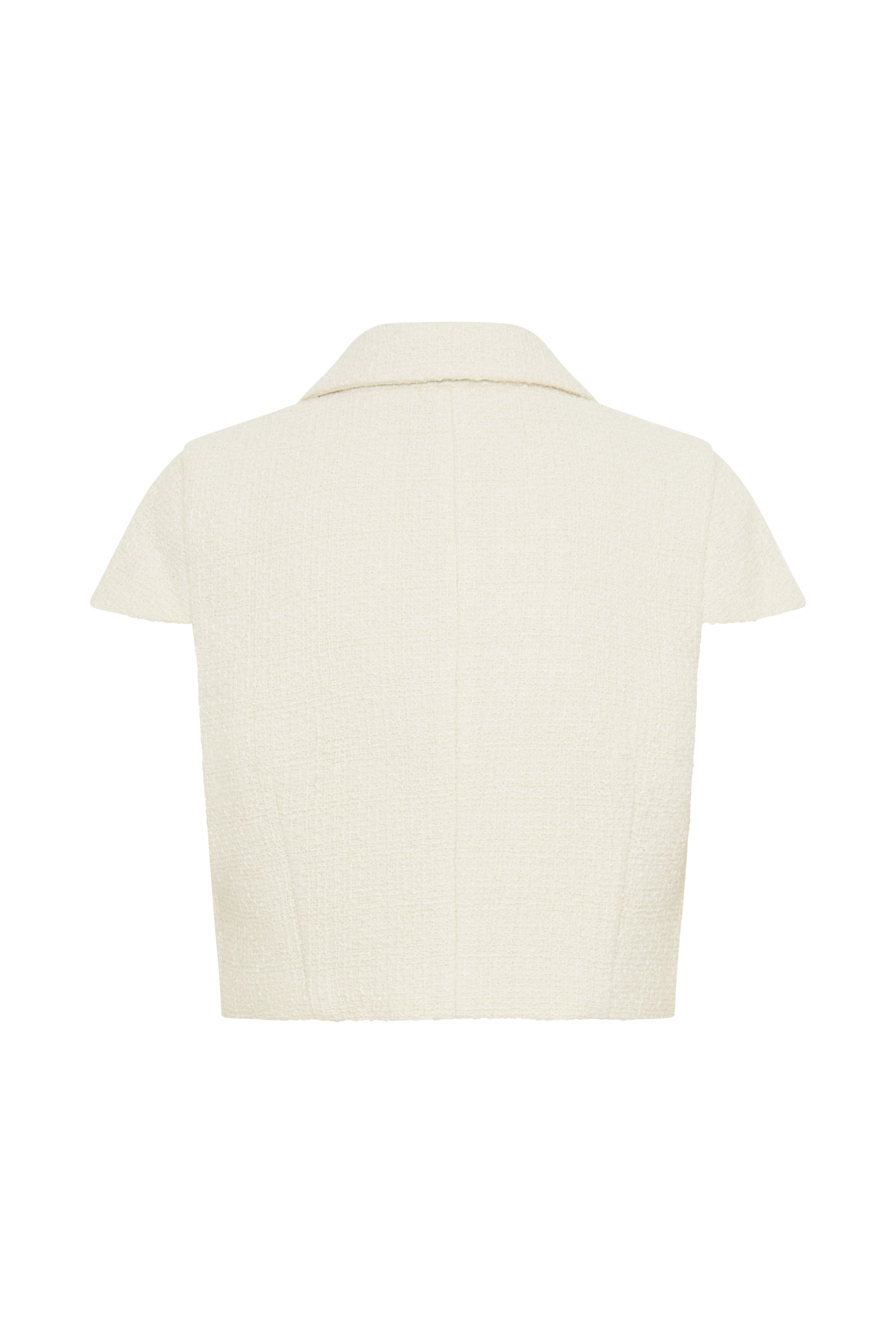 Parisa Boucle Button Up Top - Ivory #9