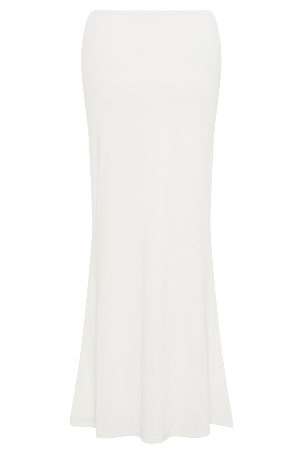 Bruna Slinky Fishtail Maxi Skirt - White