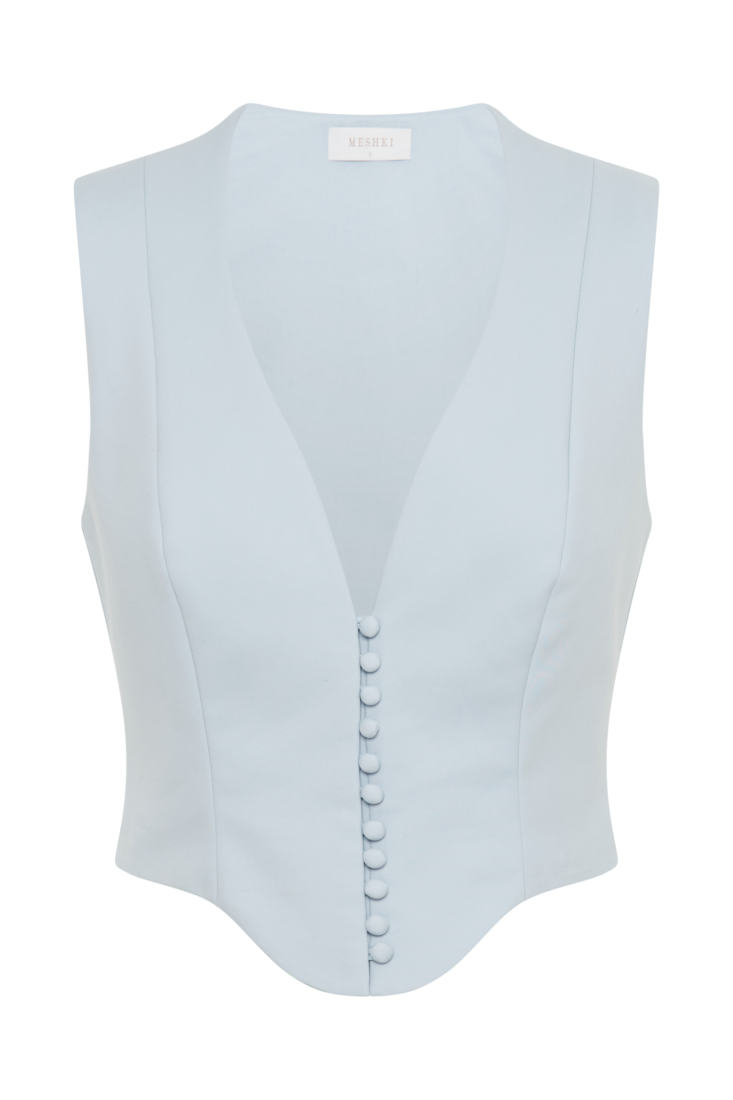 Keely Cotton Sleeveless Top - Sky Blue #8