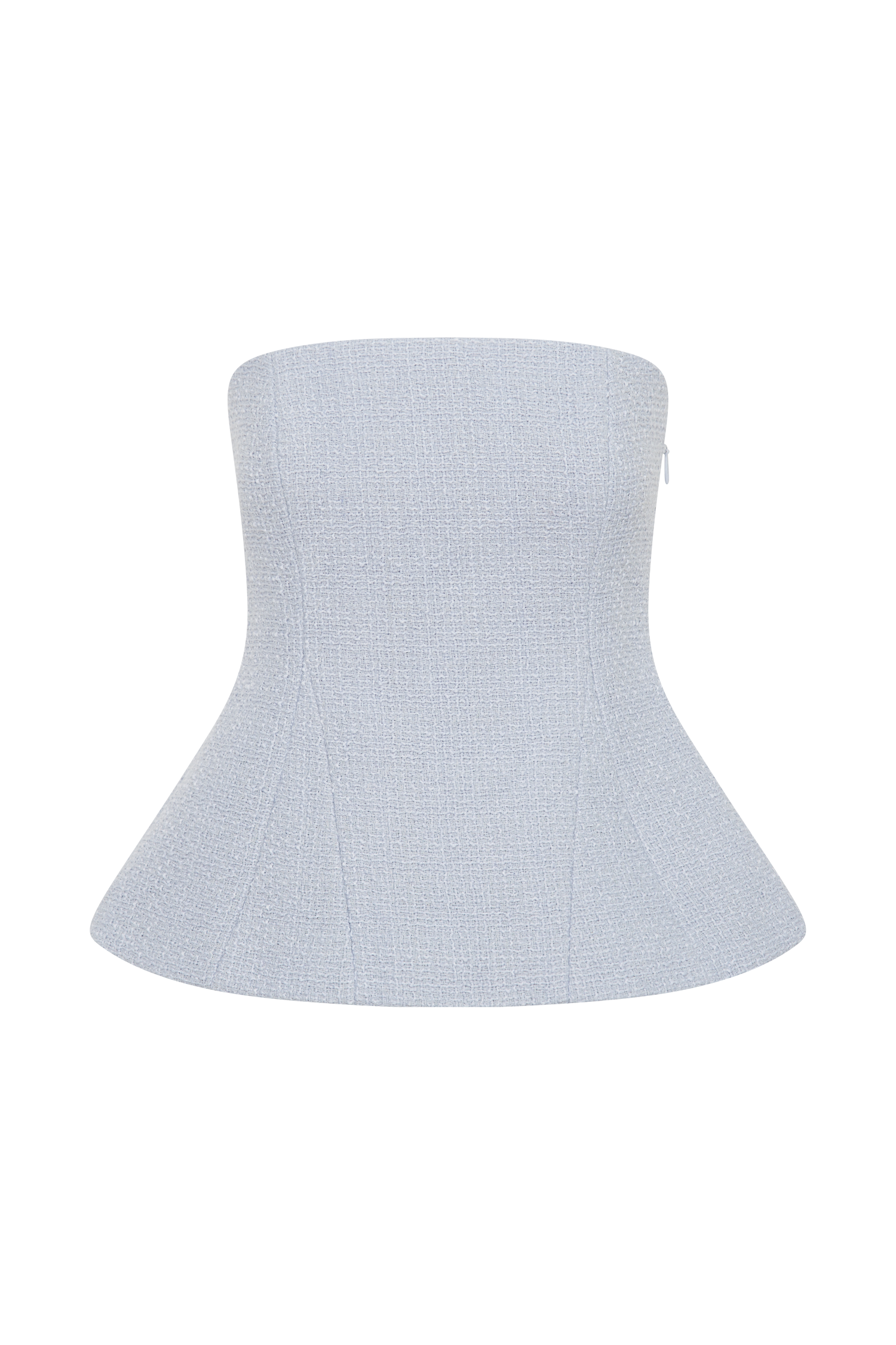 Cyrus Strapless Boucle Top - Sky Blue #9