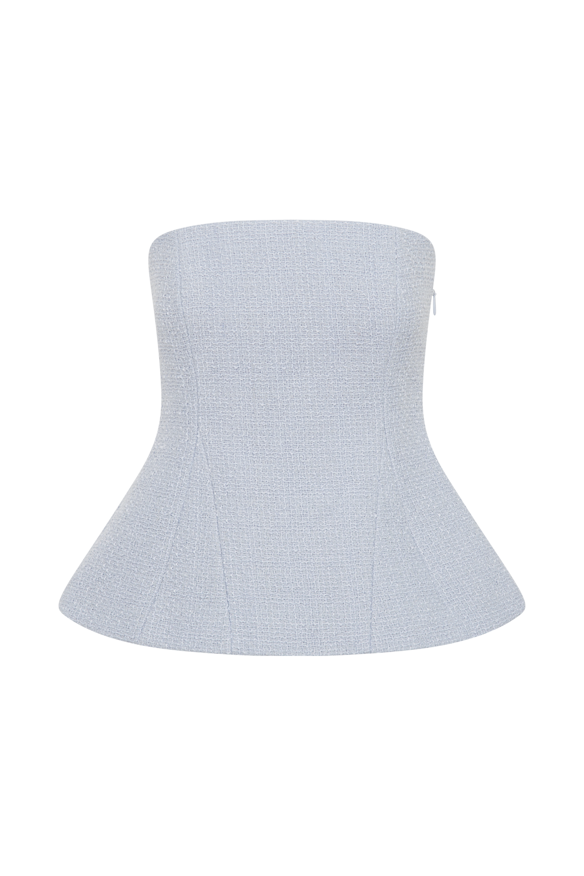 Cyrus Strapless Boucle Top - Sky Blue #9