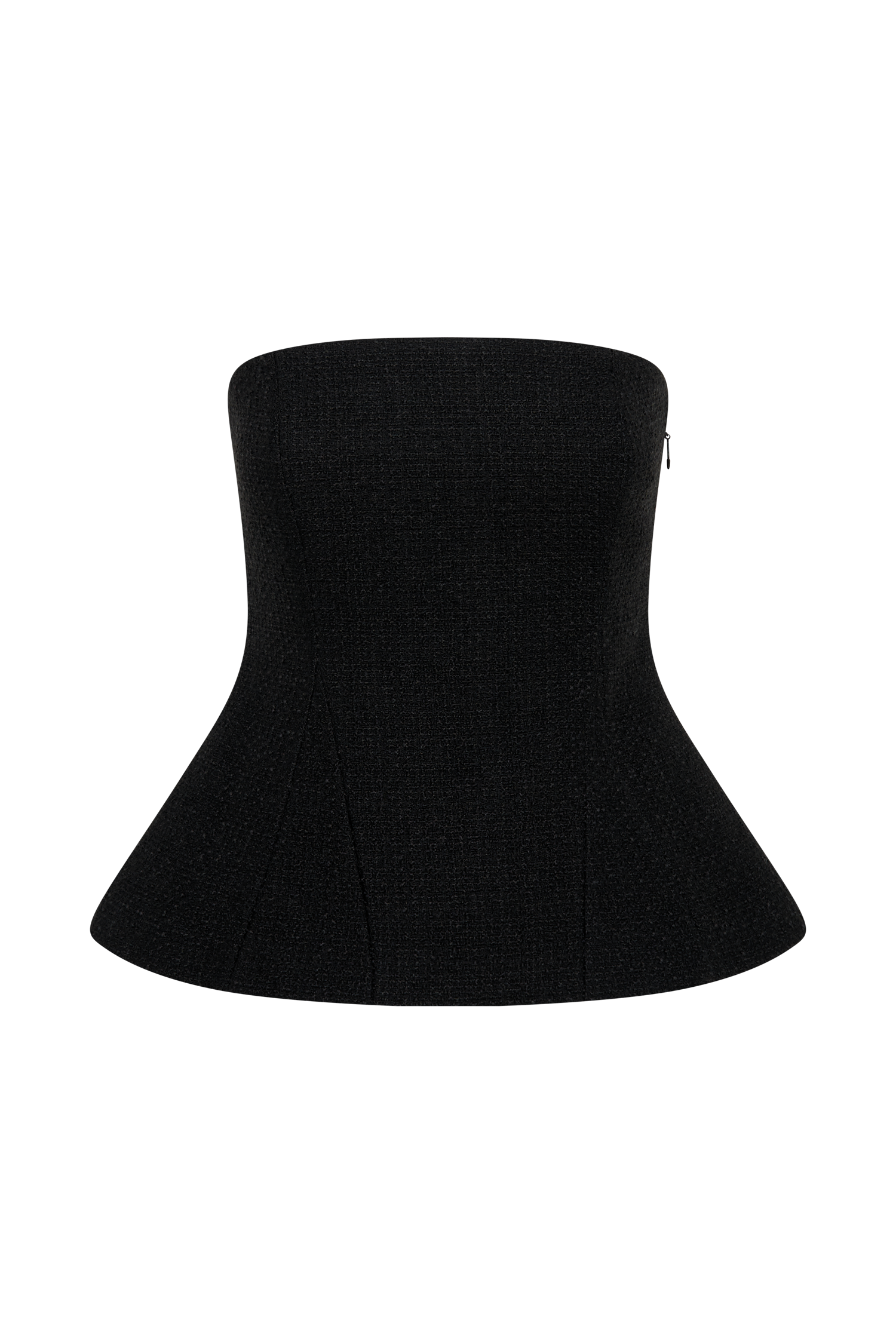 Cyrus Strapless Boucle Top - Black #8