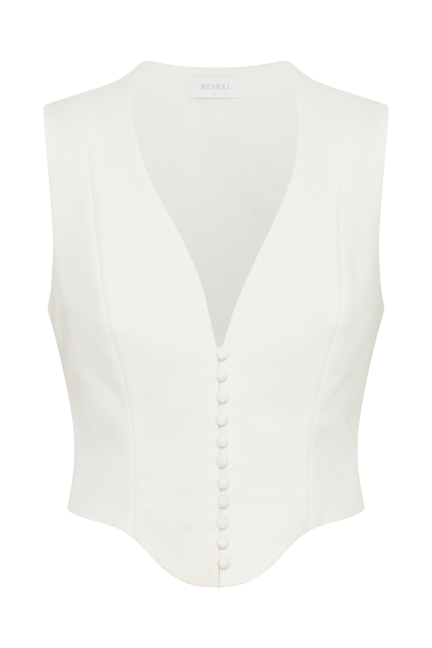 Keely Cotton Sleeveless Top - White #8
