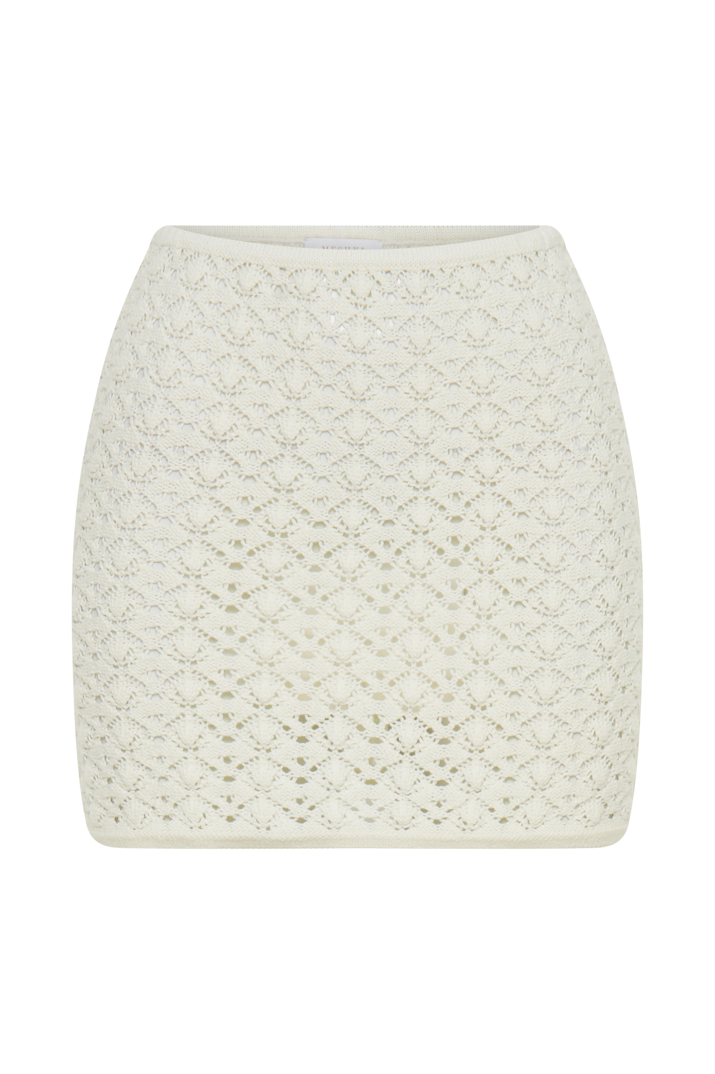 Murphy A-Line Knit Mini Skirt - White