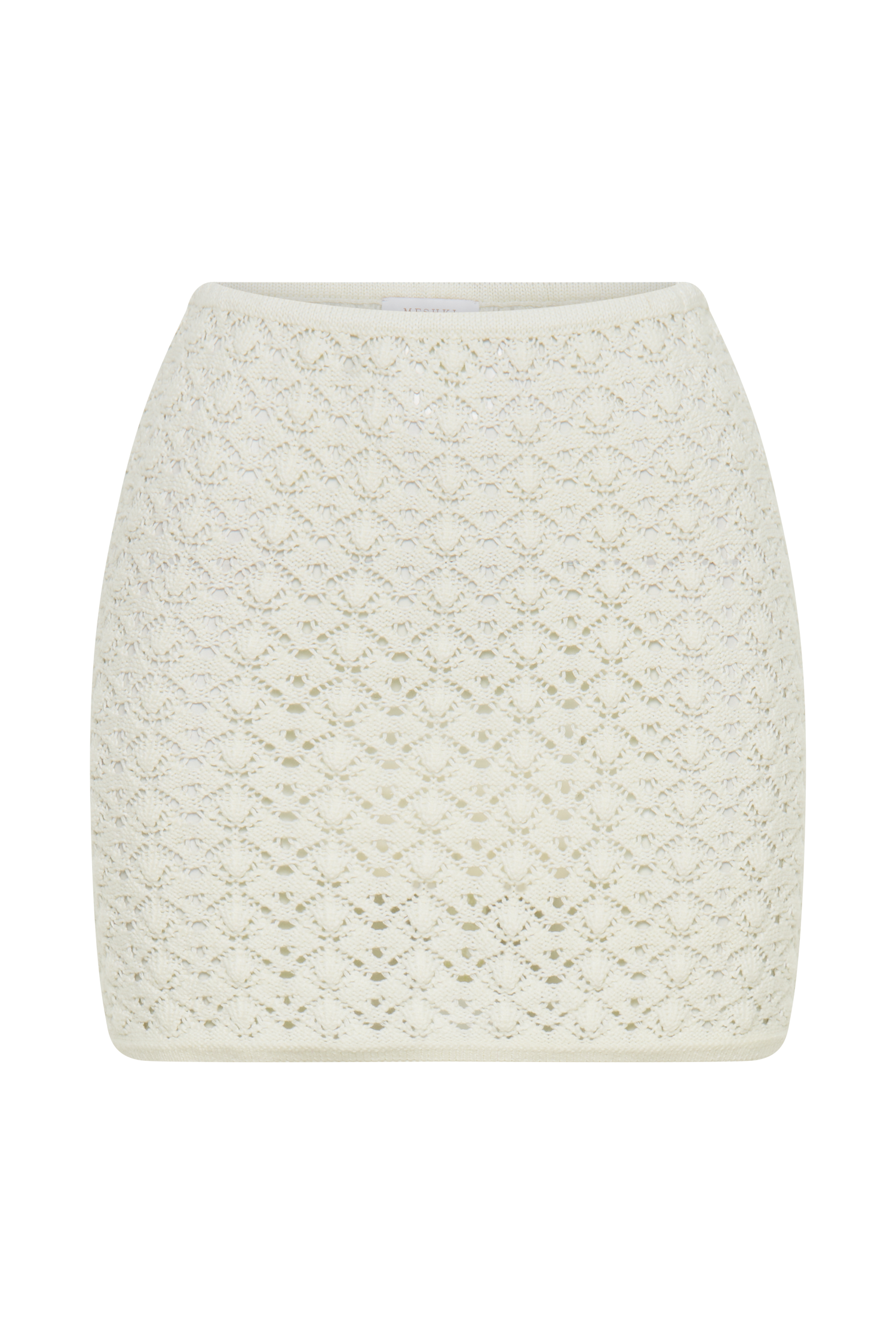 Murphy A-Line Knit Mini Skirt - White #8