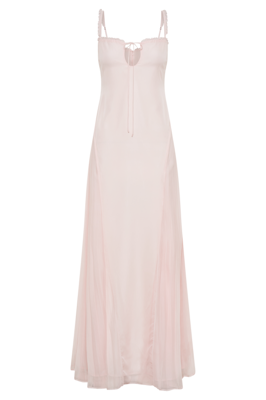 Saira Chiffon Maxi Dress - Powder Pink