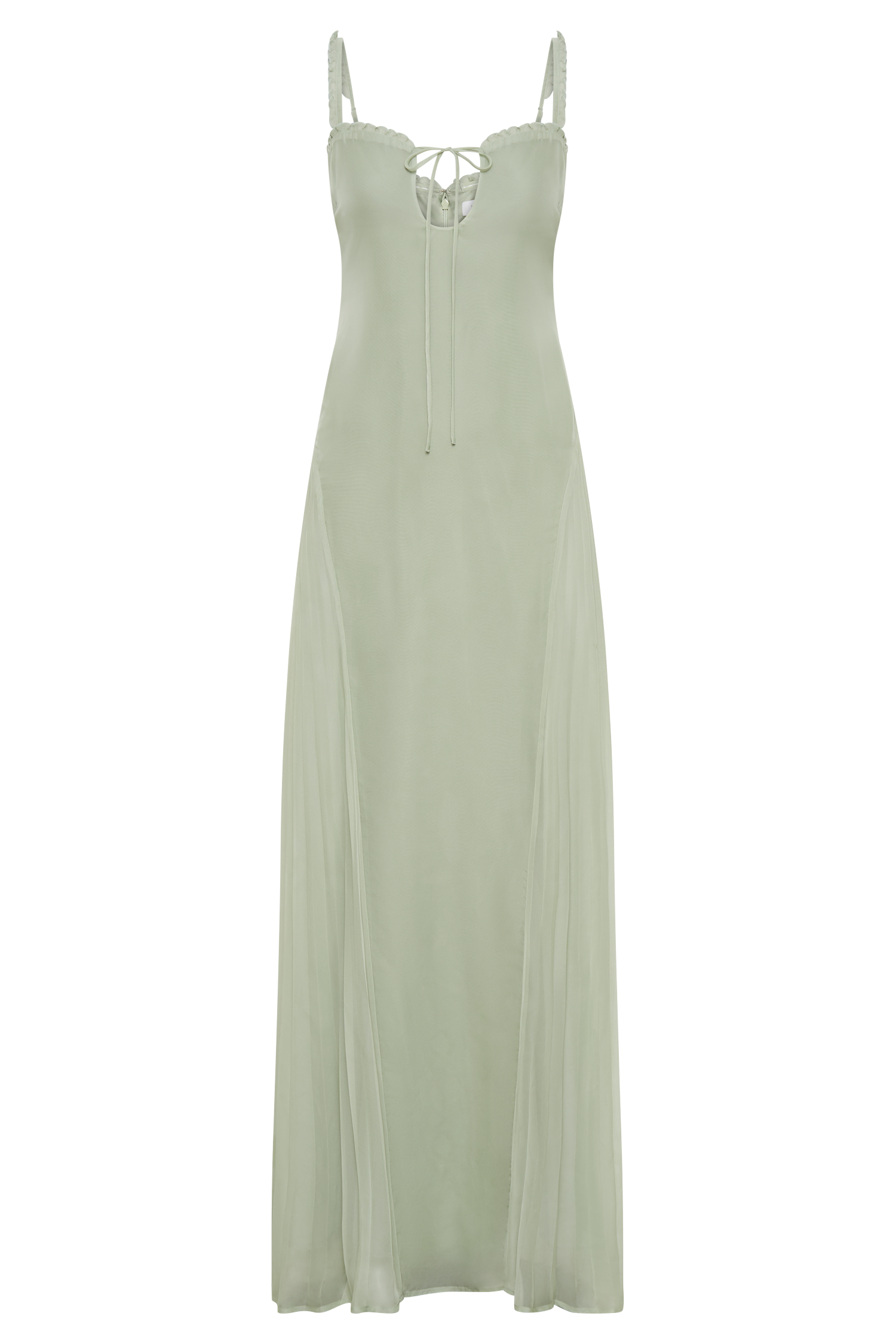 Saira Chiffon Maxi Dress - Pastel Green #9