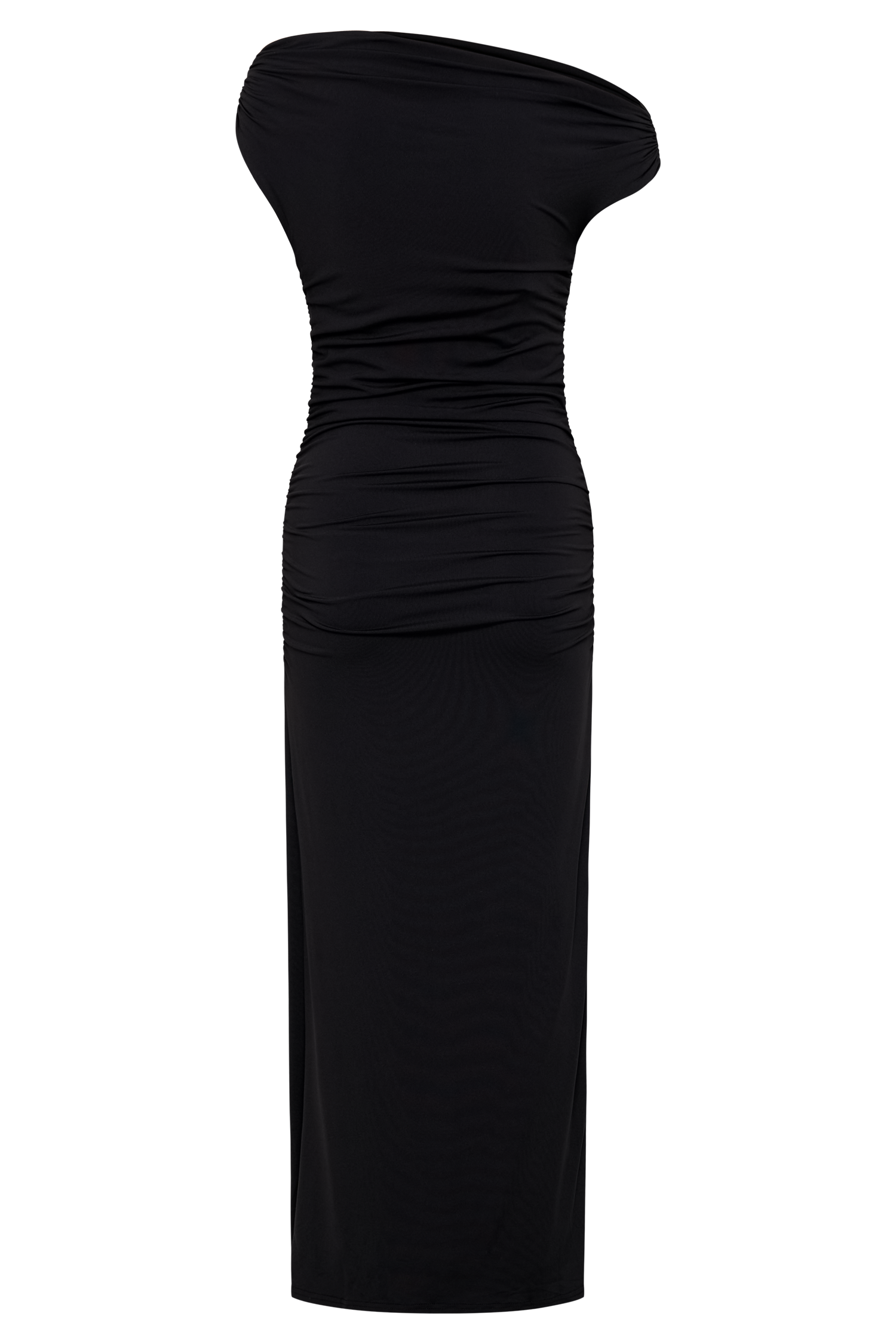 Alayna Recycled Nylon Midi Dress - Black #7