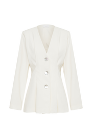 Kendall Balloon Sleeve Jacket - Ivory