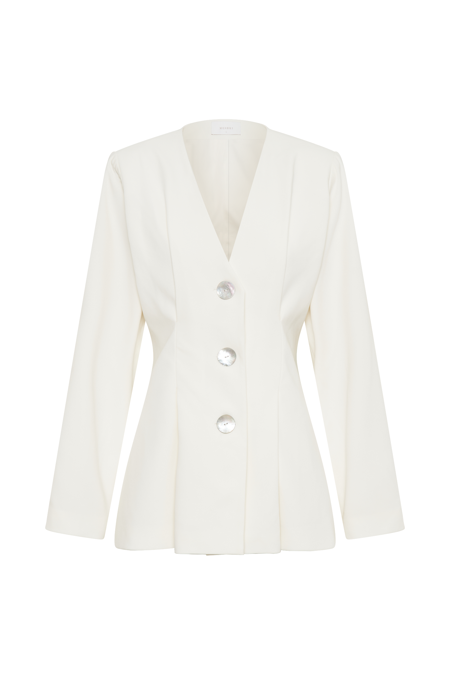 Kendall Balloon Sleeve Jacket - Ivory #11