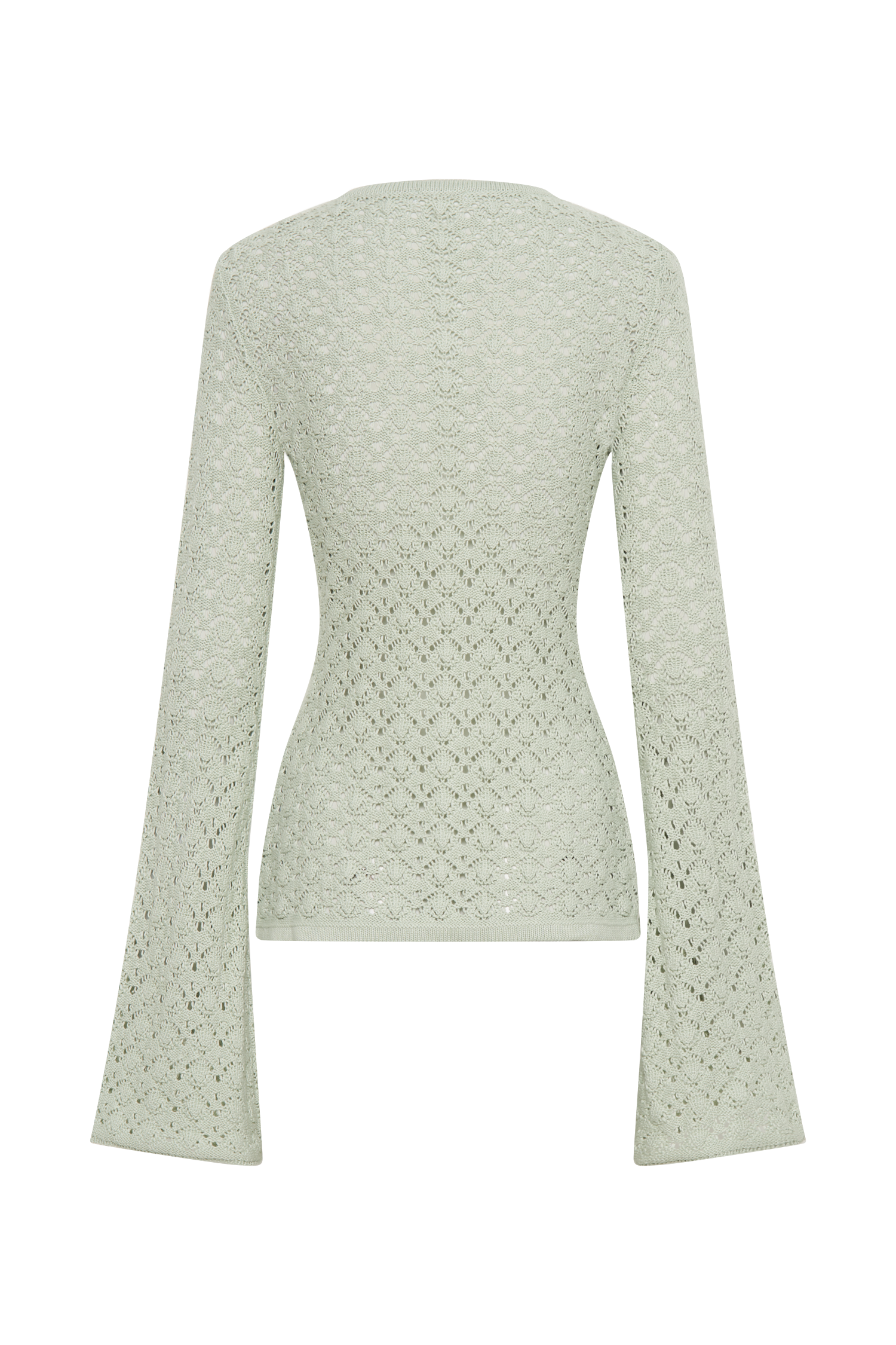 Murphy Long Sleeve Knit Shell Button Cardigan - Pastel Green #11