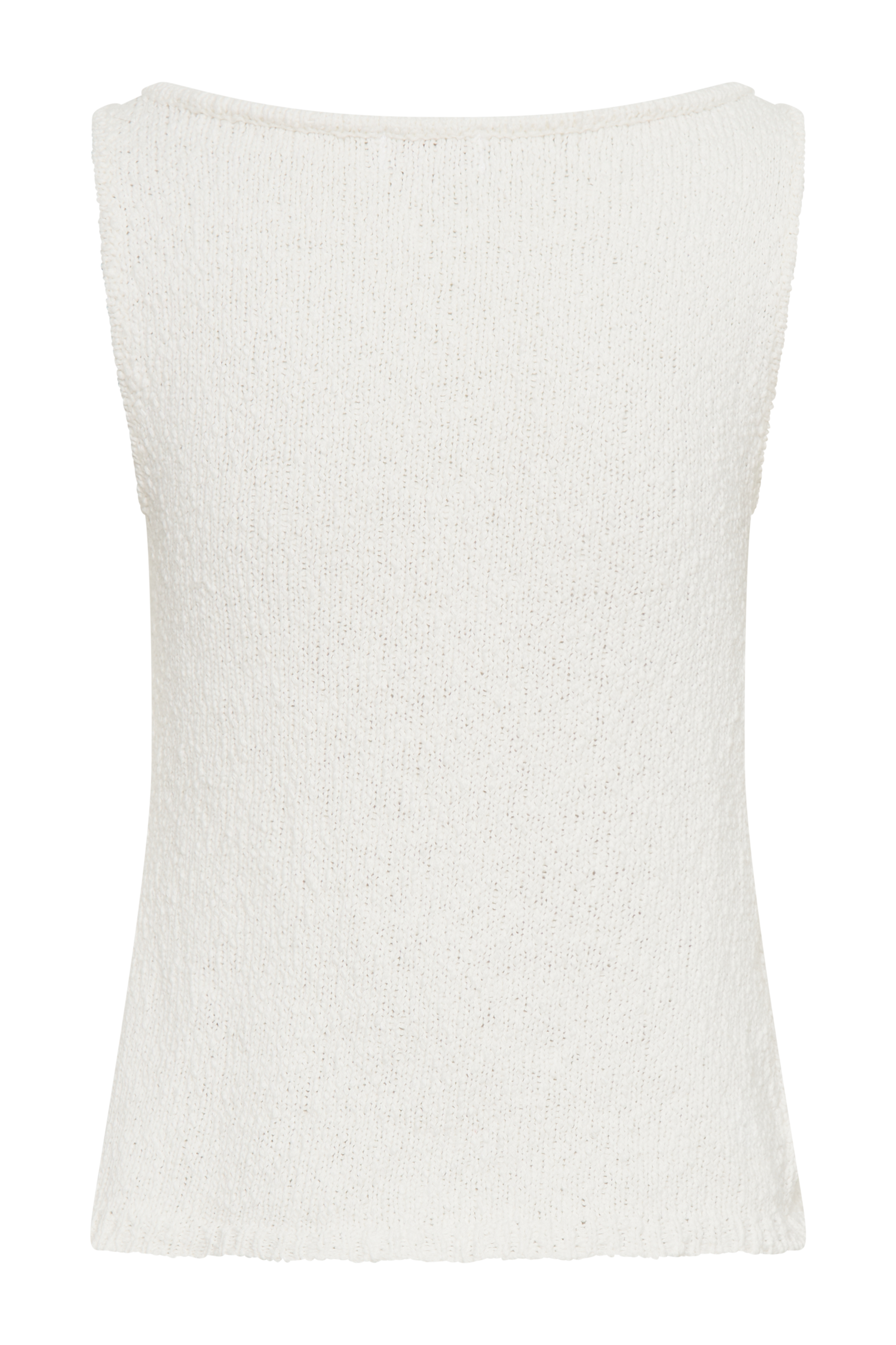 Mackie Boucle Longline Vest - White #9