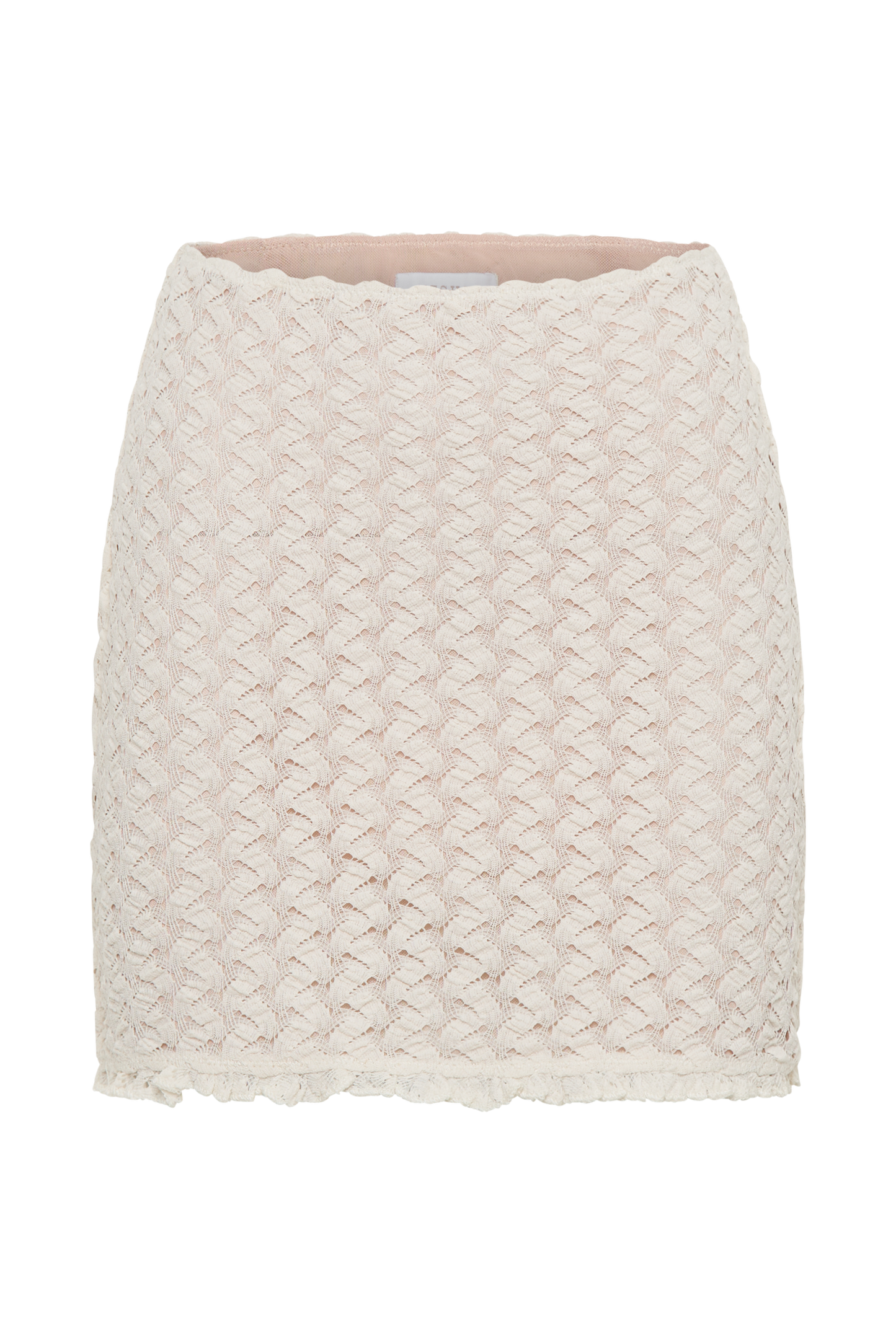 Morgan Mesh And Lace Mini Skirt - Ivory