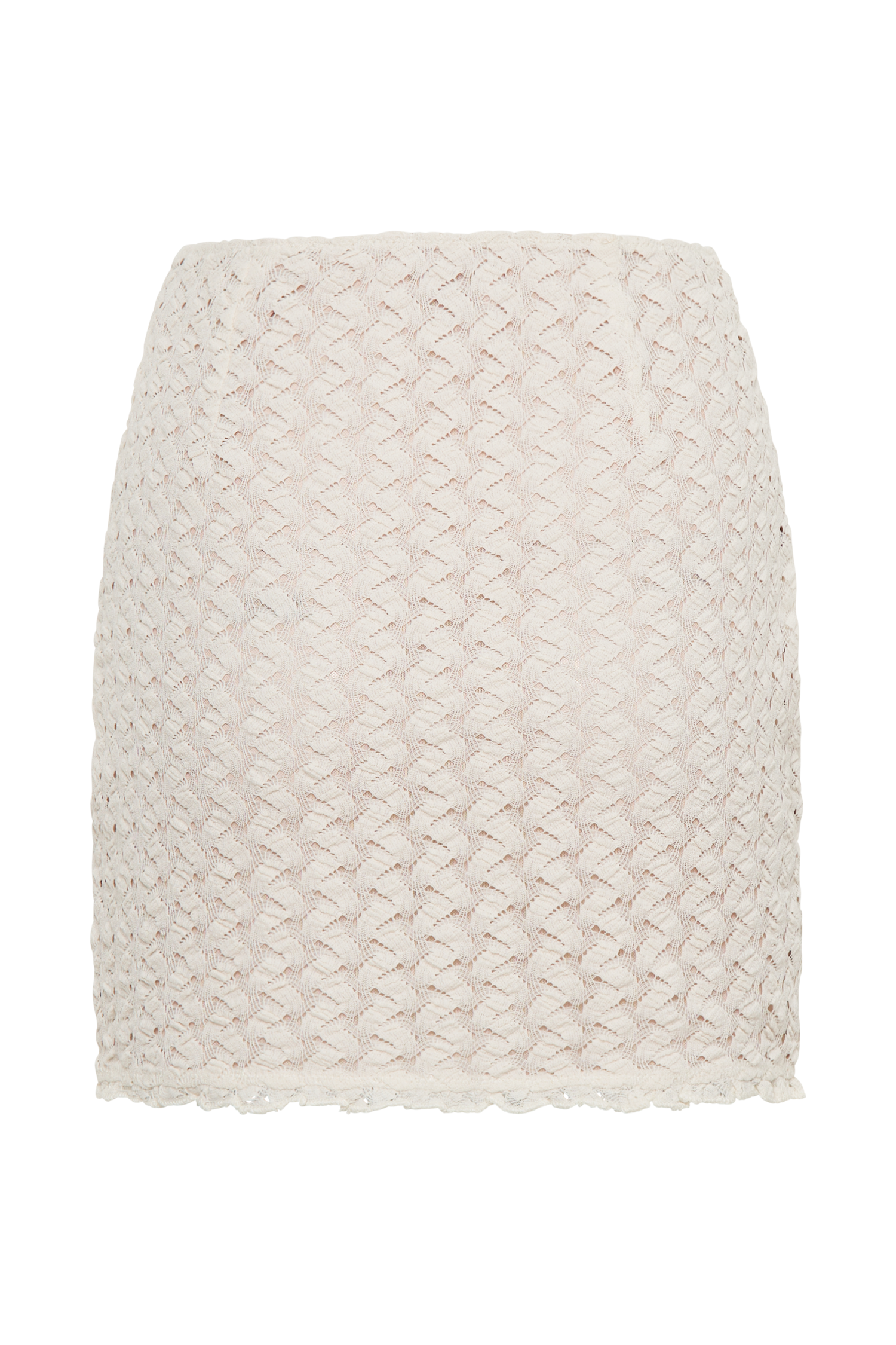 Morgan Mesh And Lace Mini Skirt - Ivory #8