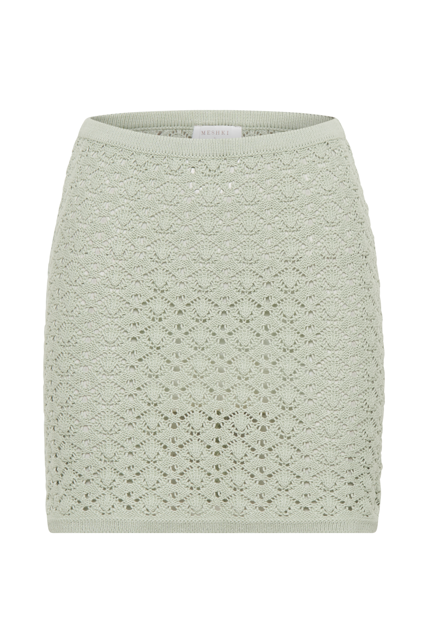 Murphy A-Line Knit Mini Skirt - Pastel Green #13