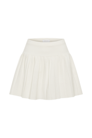 Beverly Knit Pleated Mini Skirt - Ivory