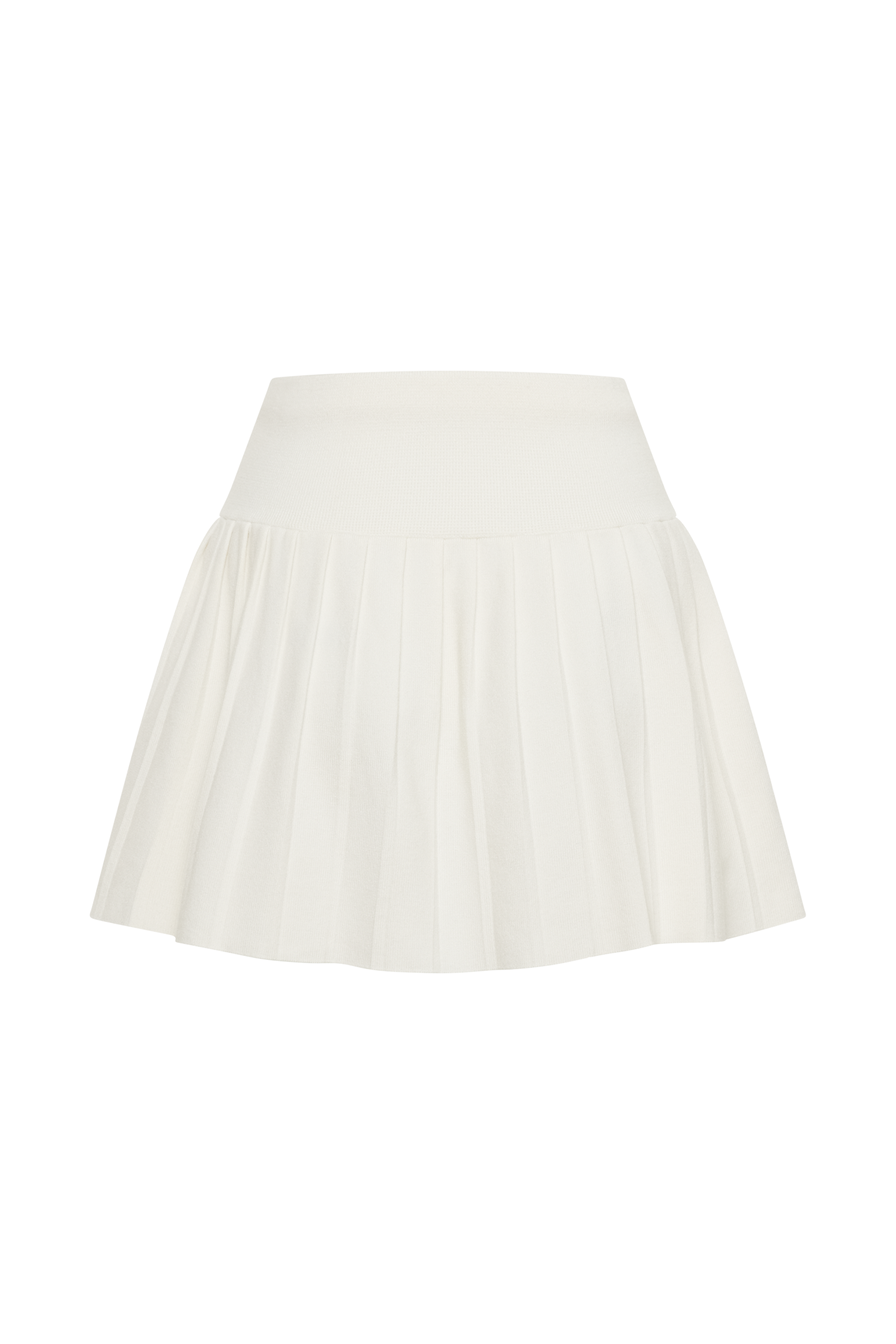 Beverly Knit Pleated Mini Skirt - Ivory #10