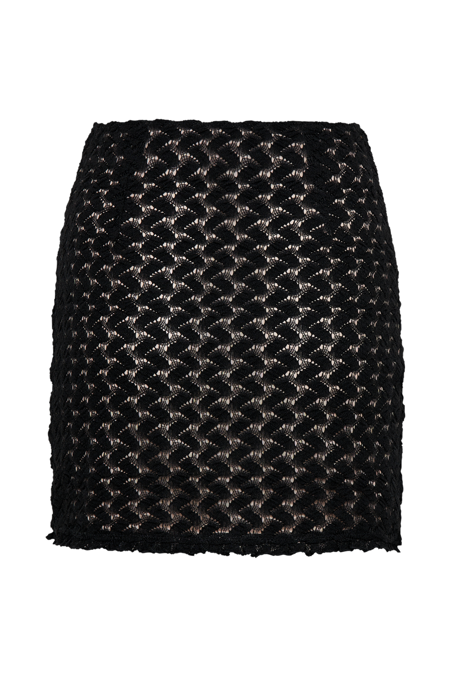 Morgan Mesh And Lace Mini Skirt - Black #10