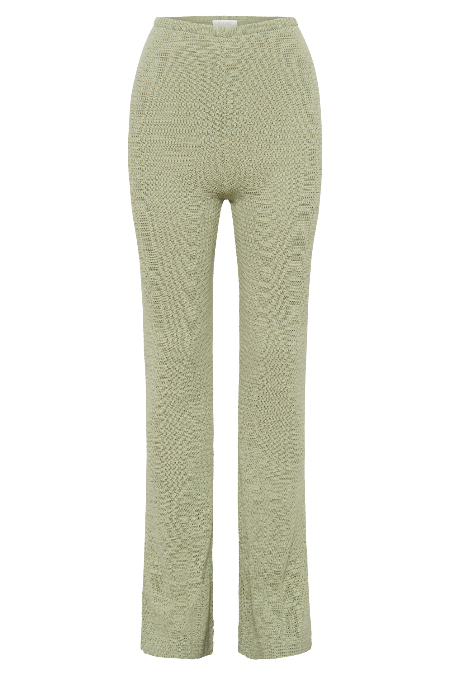 Ridley Straight Leg Knit Pant - Pastel Green