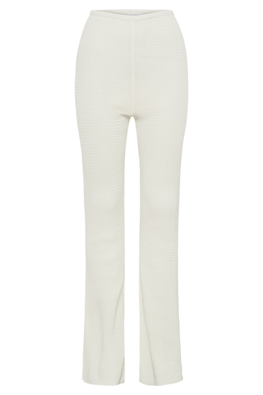 Ridley Straight Leg Knit Pant - Ivory