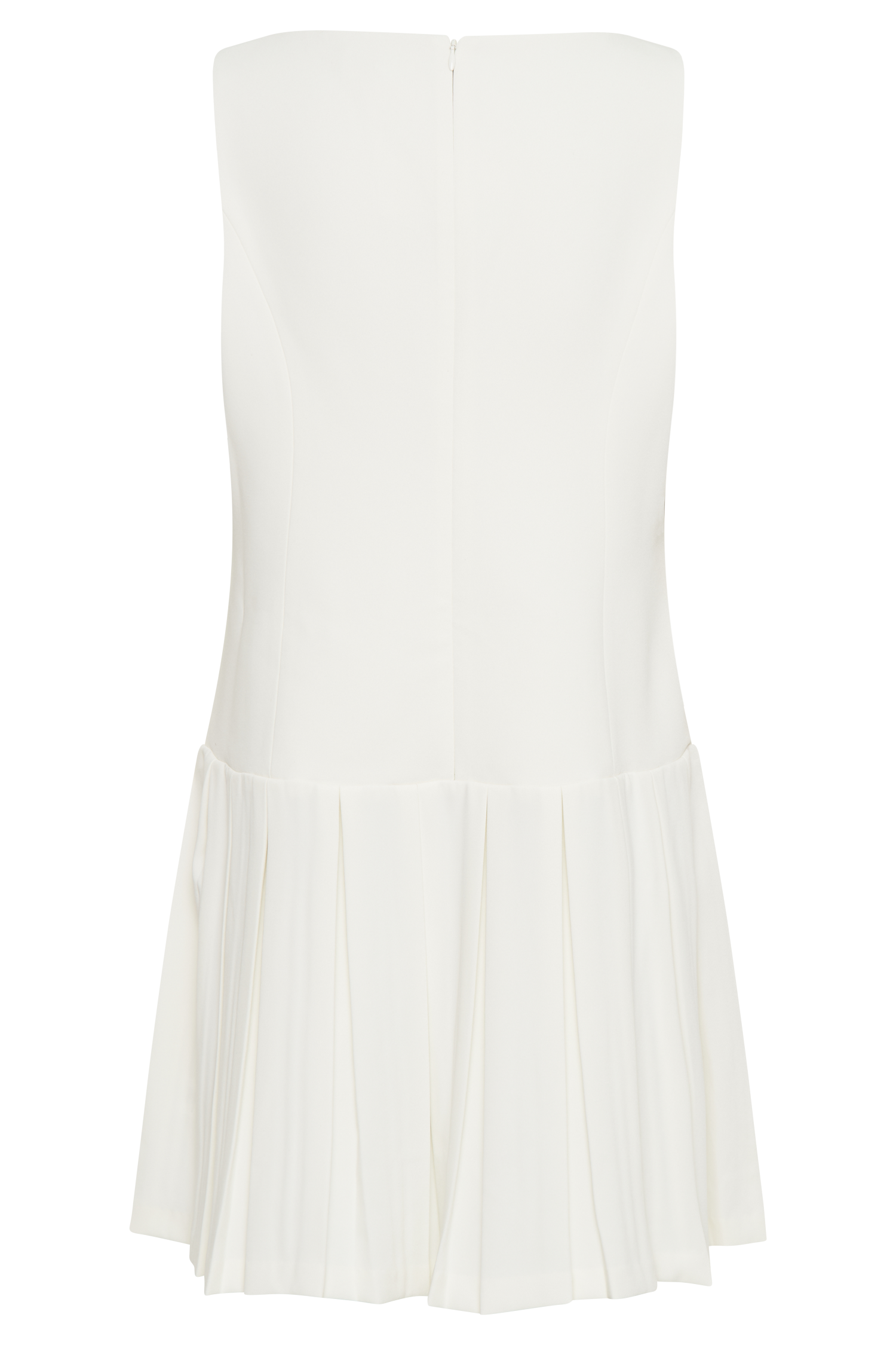 Mackenzie Sleeveless Pleated Mini Dress - Ivory #6
