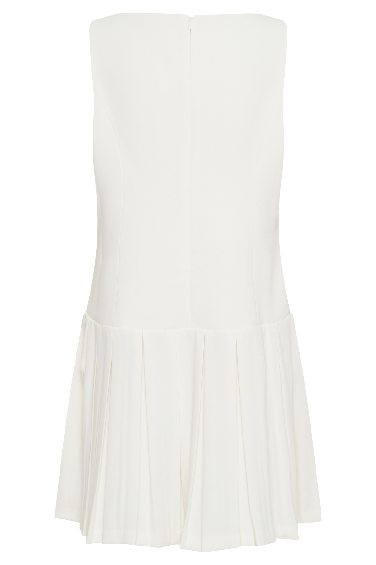 Mackenzie Sleeveless Pleated Mini Dress - Ivory #6