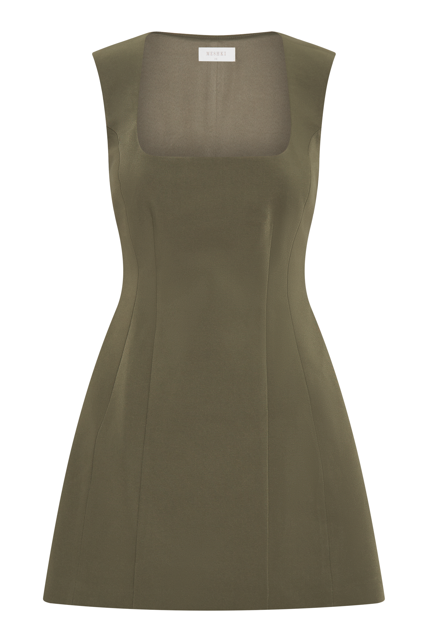 Lysandre Crepe Mini Dress - Military Olive #16