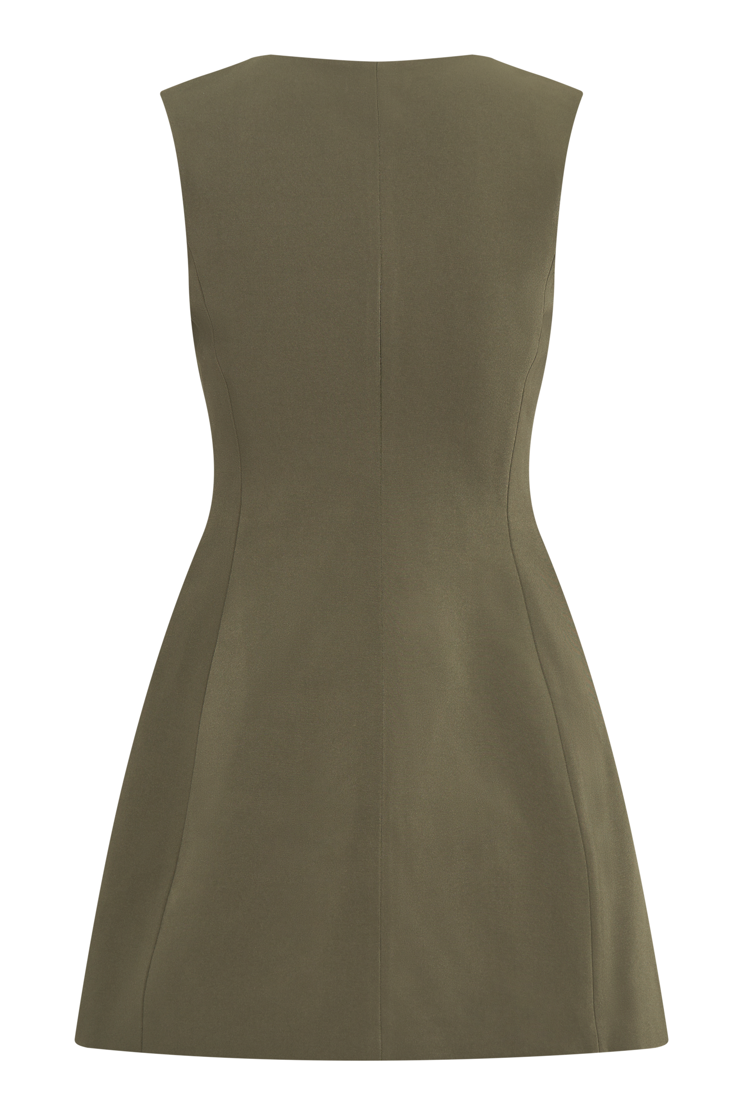 Lysandre Crepe Mini Dress - Military Olive #15
