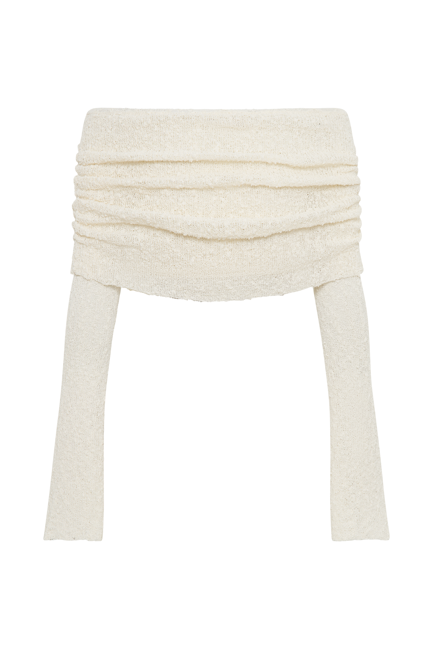 Marisol Off Shoulder Boucle Top - Ivory #9