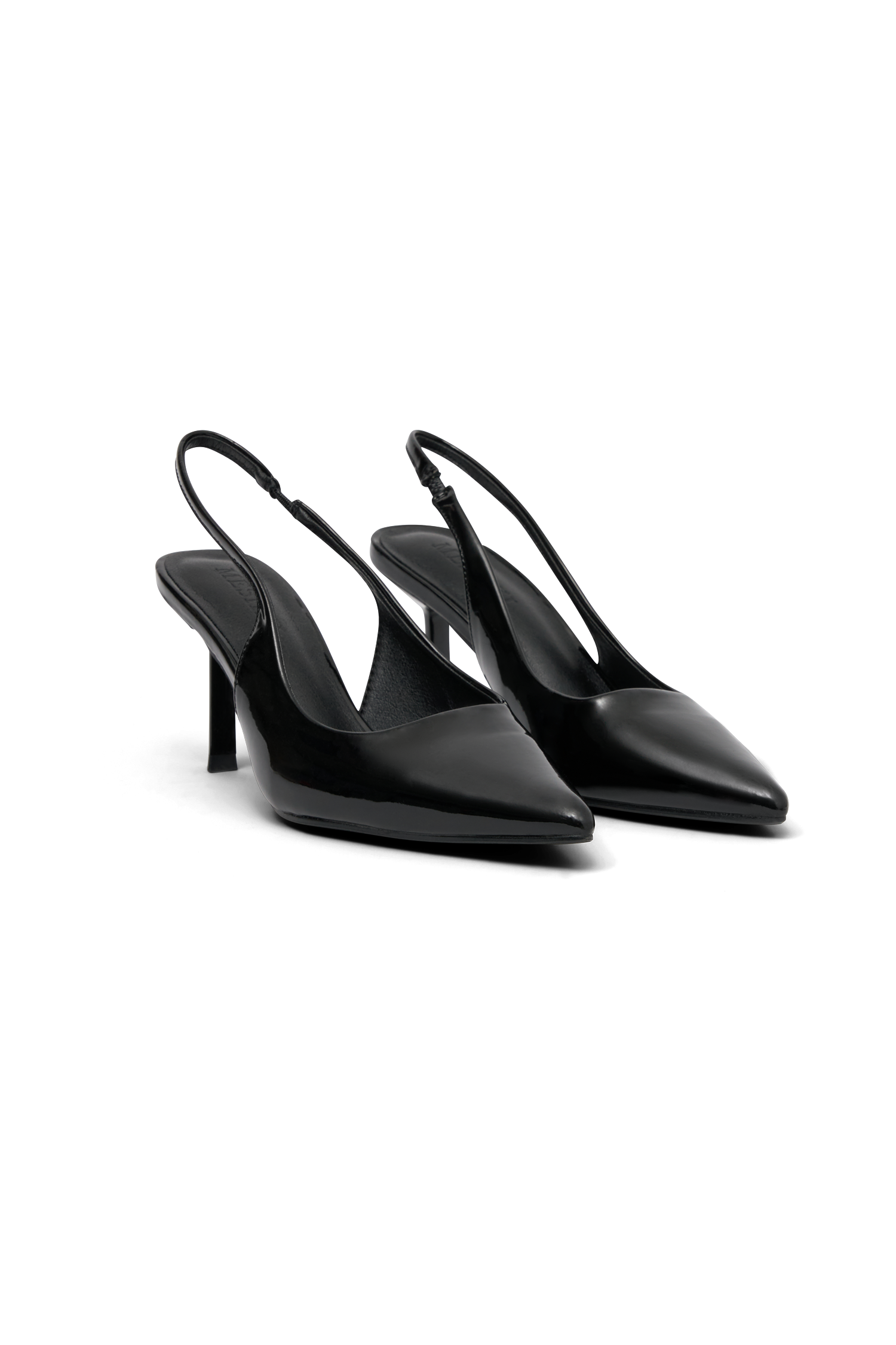 Dasha Patent Sling Back Heels - Black #4