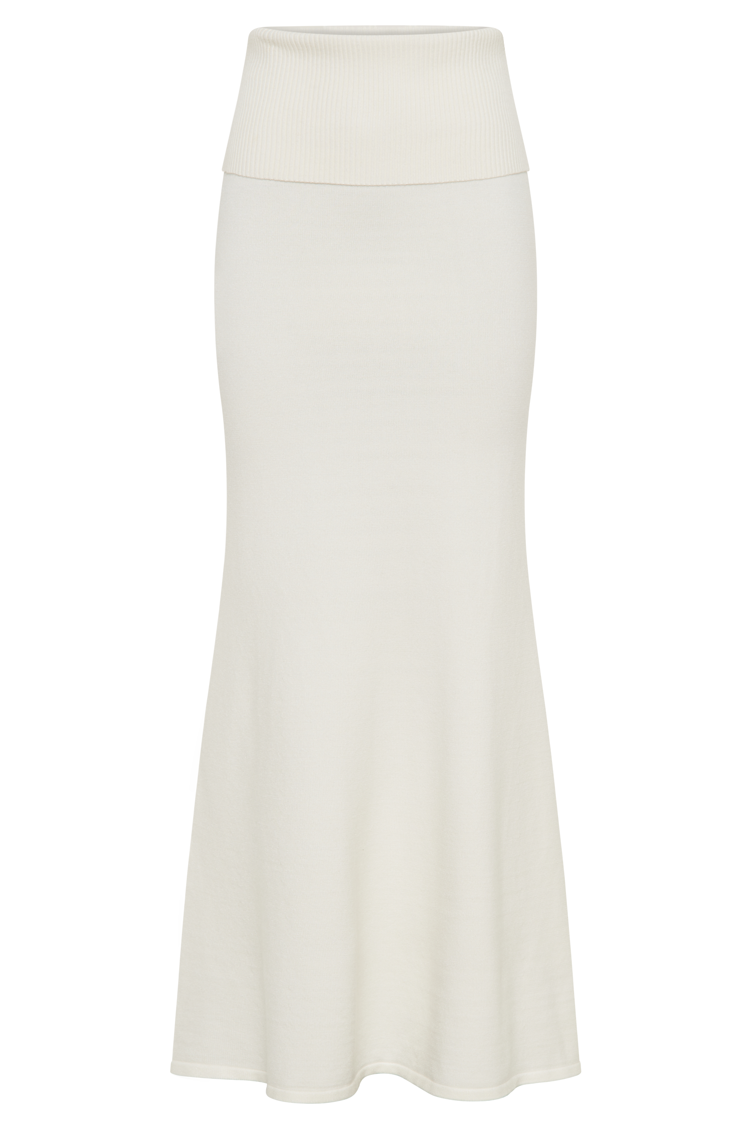Karlie Knit Maxi Skirt With Ribbed Waist - Ivory #14