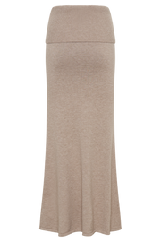 Karlie Knit Maxi Skirt With Ribbed Waist - Taupe Marle