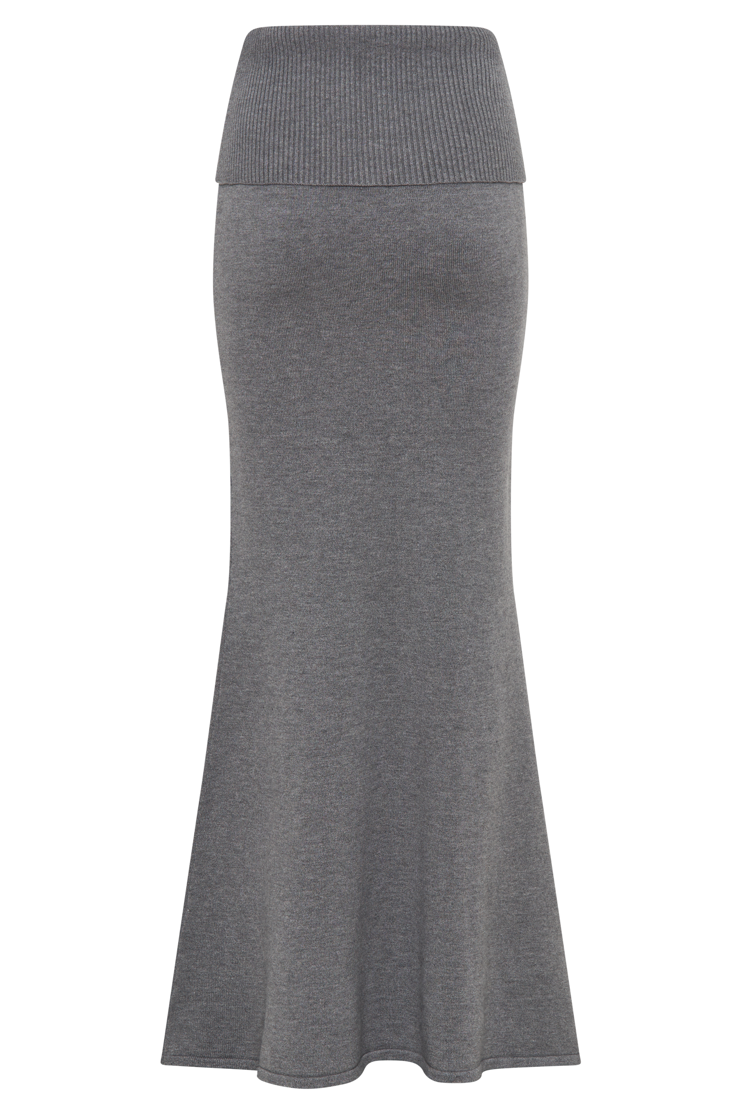 Karlie Knit Maxi Skirt With Ribbed Waist - Charcoal Marle #12